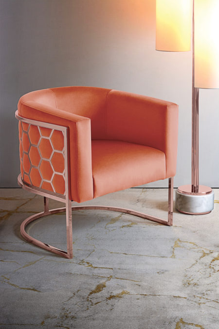 alveare-tub-chair-copper-orange