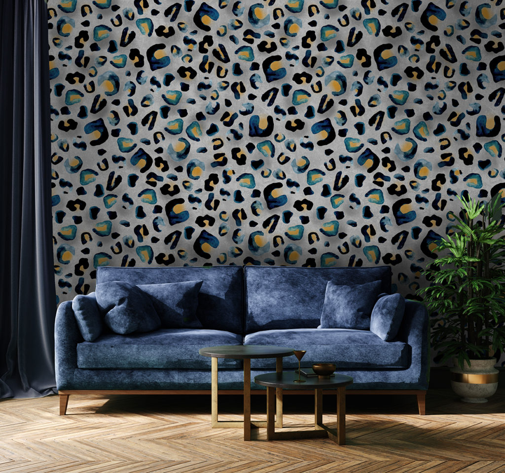 indigo-inky-leopard-print-wallpaper