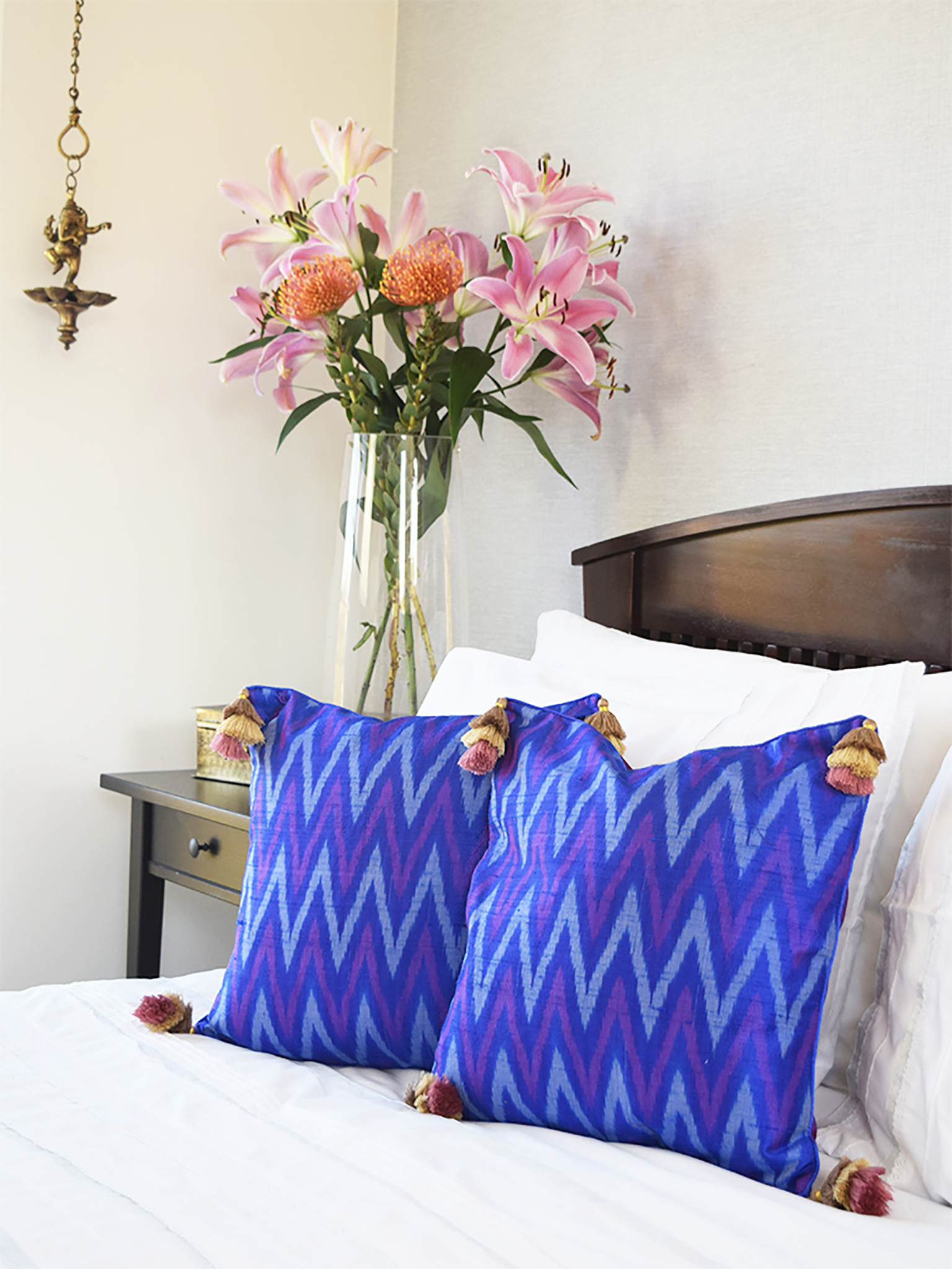 neel-blue-purple-silk-ikat-cushion-cover